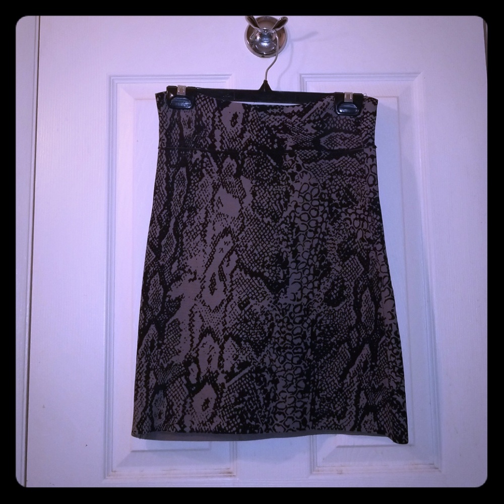 BCBGMAXAZRIA Snake Print Bandage Skirt